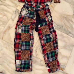 Aerie Christmas pajamas set small xs plaid